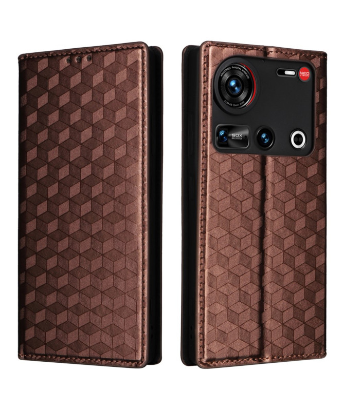 Housse Nubia Z70 Ultra flip cover design géométrie