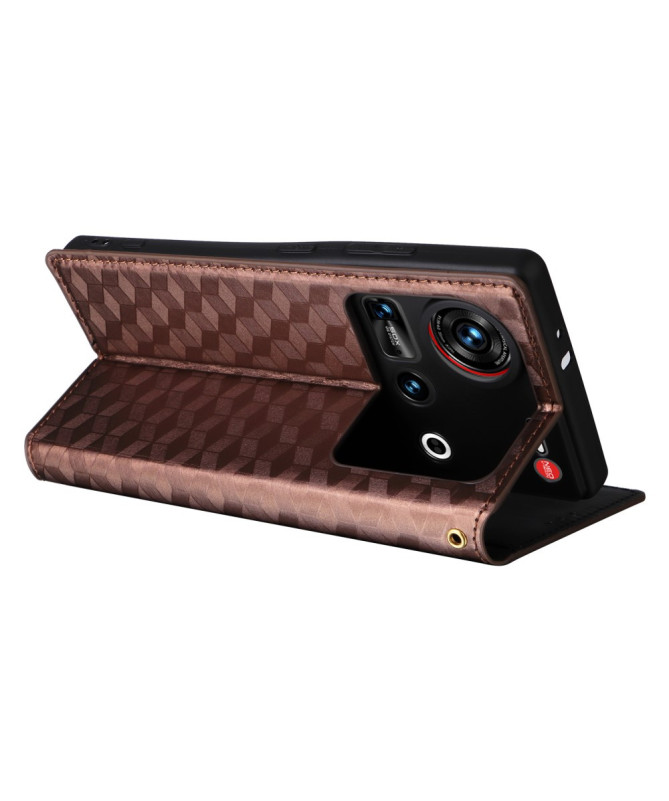 Housse Nubia Z70 Ultra flip cover design géométrie