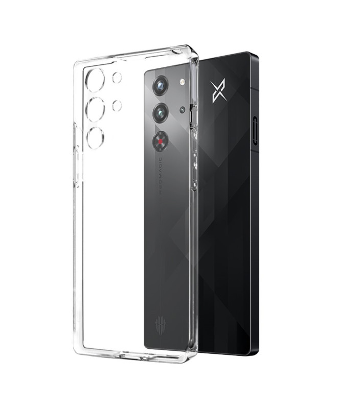 Coque transparente Redmagic 10 Pro avec protection d'écran en verre tr
