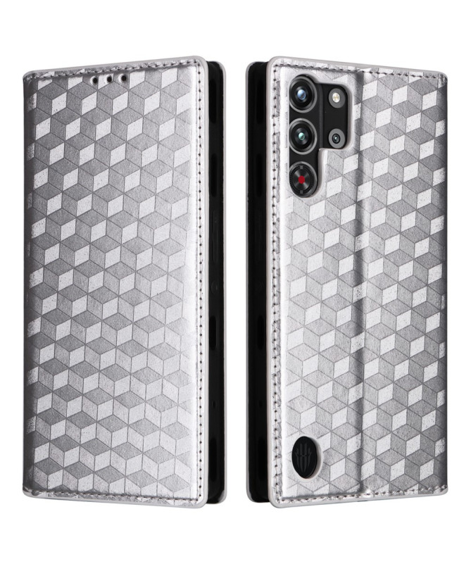 Housse Redmagic 10 Pro flip cover design géométrie