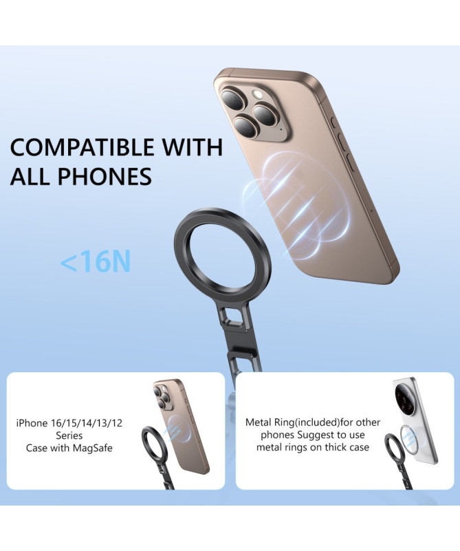 Support Smartphone Magnétique Pliable | TriStand Pro