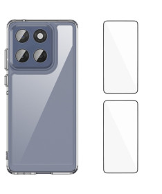 Coque Motorola Edge 60 avec Verre Trempé (2 pcs) | Cristalline