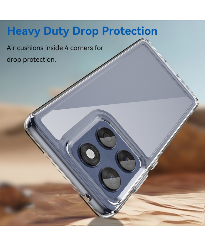 Coque transparente Motorola Edge 60 avec protection d'écran en verre t