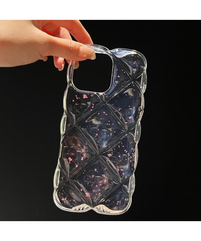 Coque iPhone 14 Pro | Quilt Cristal Pailleté