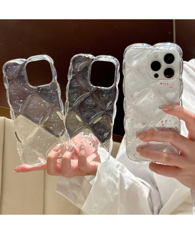 Coque iPhone 14 Pro | Quilt Cristal Pailleté