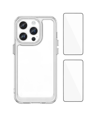 Coque iPhone 14 Pro avec Verre Trempé (2 pcs) | Cristalline