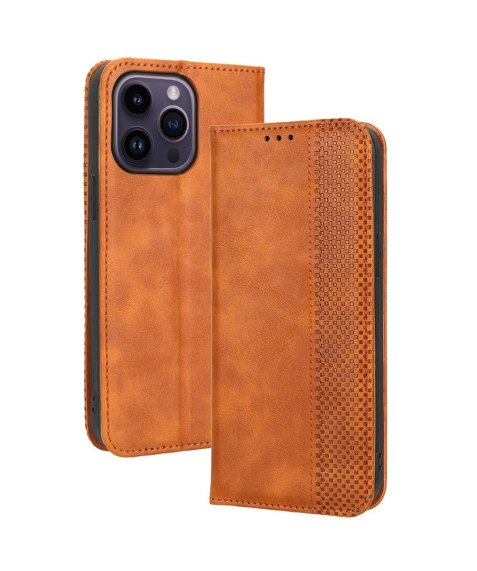 Étui iPhone 14 Pro Le Cirénius Style Cuir Marron Clair - photo 7