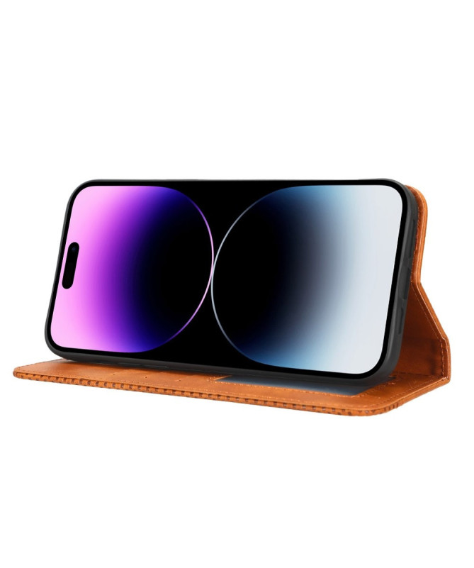 Étui iPhone 14 Pro Le Cirénius Style Cuir Marron Clair - photo 9