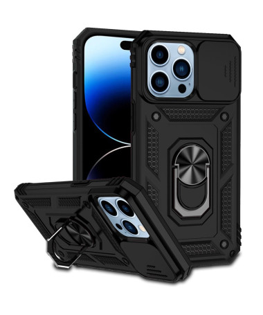 Coque iPhone 14 Pro Hybride Fonction Support et Cache Objectif