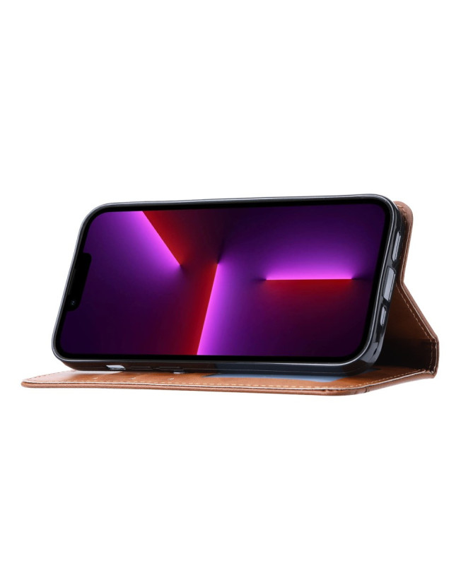 Housse iPhone 14 Pro simili cuir stand case | Malm