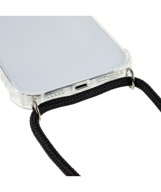 Coque iPhone 14 Pro transparente avec cordon | Cléos