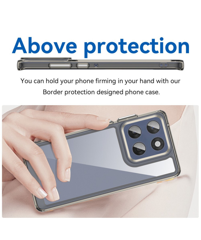 Coque Motorola Edge 60 / 60 Fusion Transparente Contour Couleuré