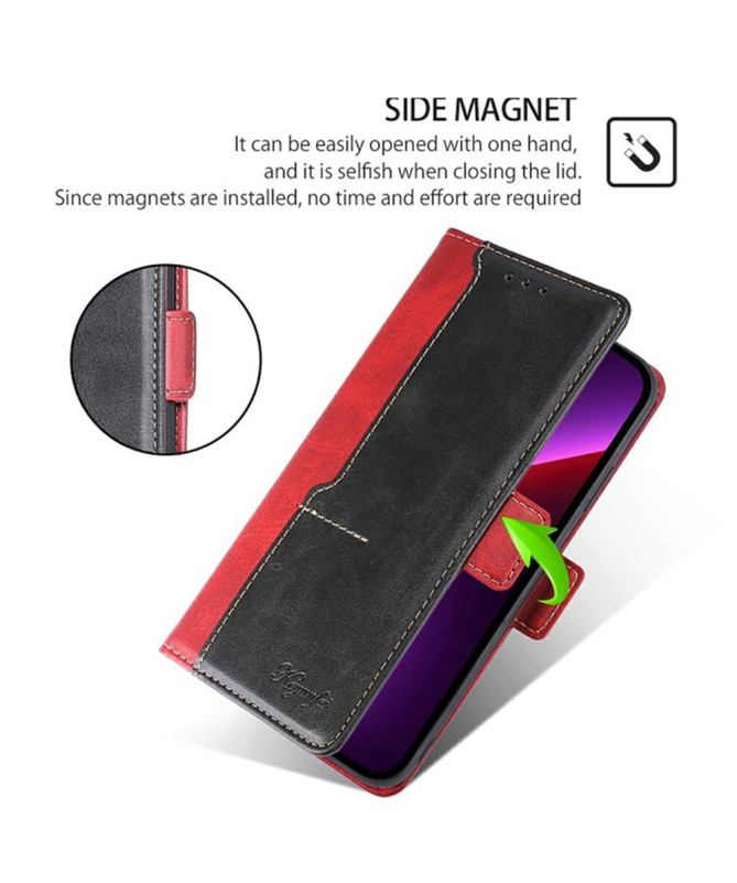 Housse Xiaomi 15 Ultra Keyunfei simili cuir bicolore