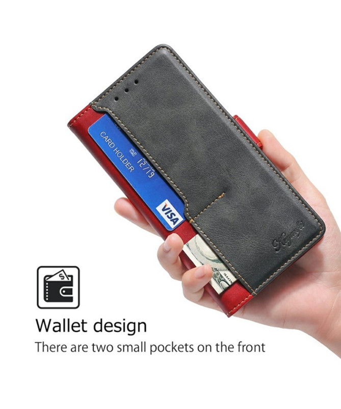 Housse Xiaomi 15 Ultra Keyunfei simili cuir bicolore