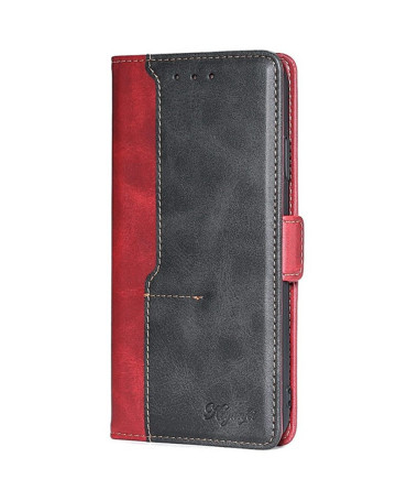 Housse Xiaomi 15 Ultra Keyunfei simili cuir bicolore