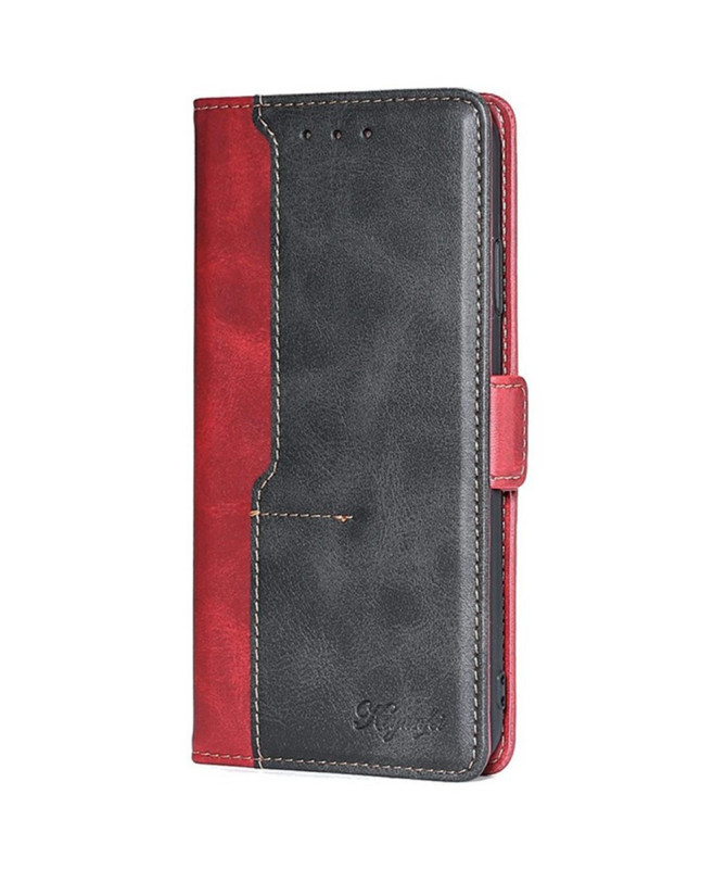 Housse Xiaomi 15 Ultra Keyunfei simili cuir bicolore