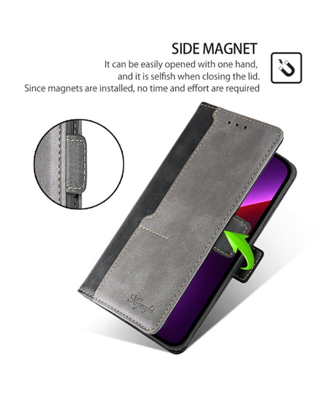 Housse Xiaomi 15 Ultra Keyunfei simili cuir bicolore