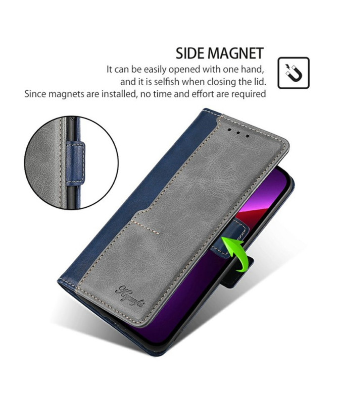 Housse Xiaomi 15 Ultra Keyunfei simili cuir bicolore