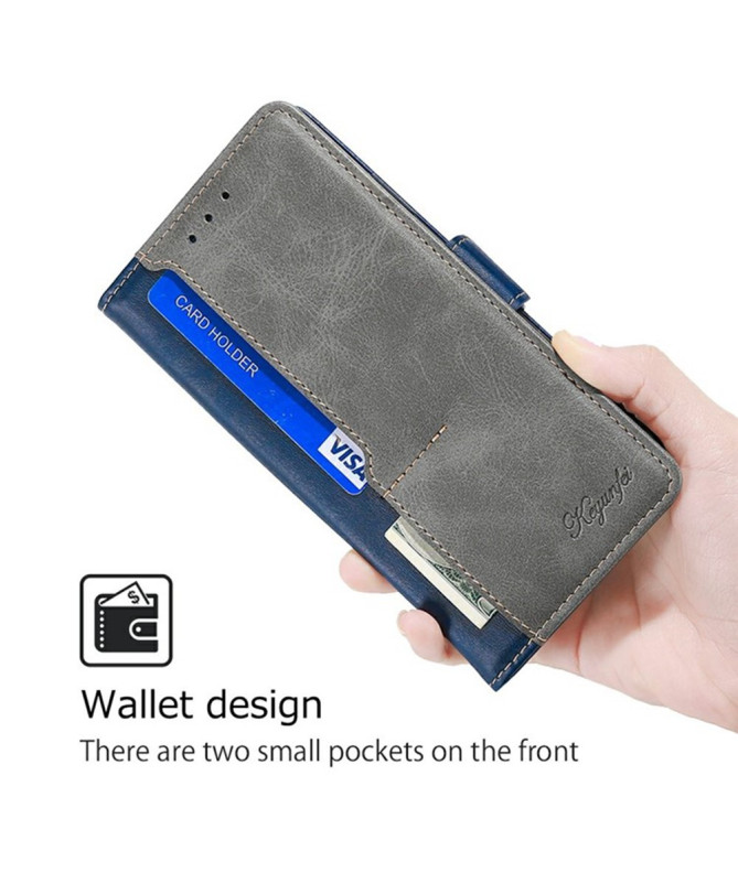 Housse Xiaomi 15 Ultra Keyunfei simili cuir bicolore