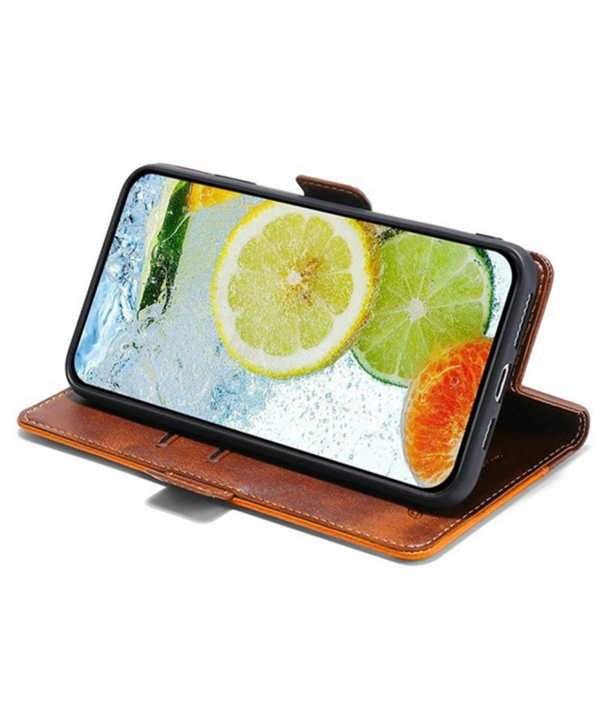 Housse Xiaomi 15 Ultra Keyunfei simili cuir bicolore