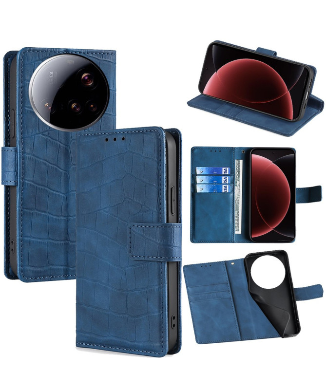 Housse Xiaomi 15 Ultra simili cuir effet peau de crocodile