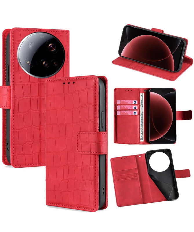 Housse Xiaomi 15 Ultra simili cuir effet peau de crocodile