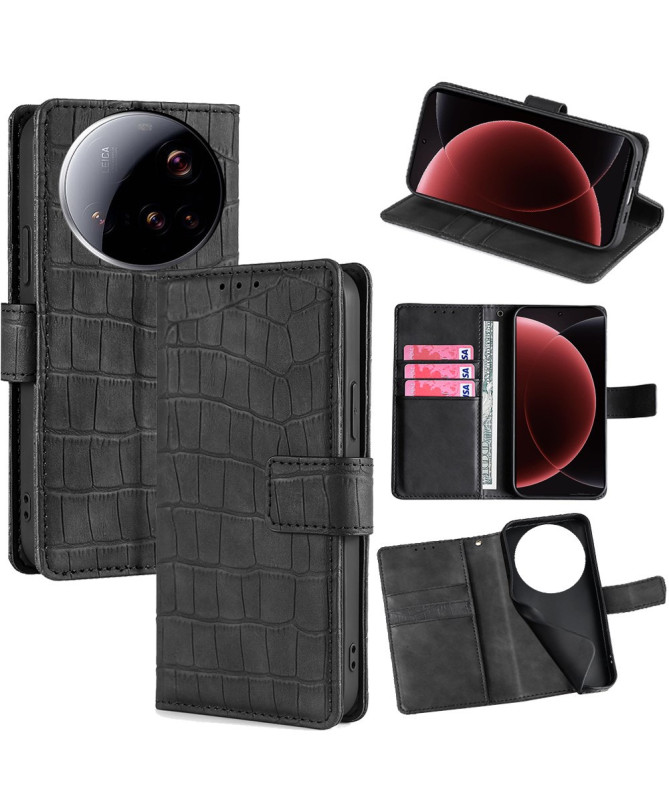 Housse Xiaomi 15 Ultra simili cuir effet peau de crocodile