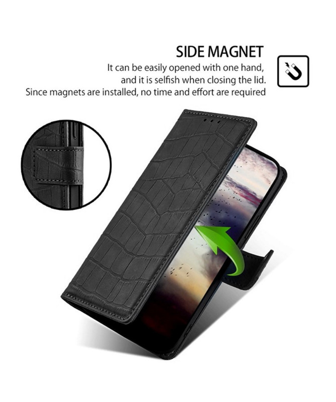 Housse Xiaomi 15 Ultra simili cuir effet peau de crocodile