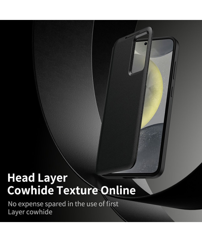 Housse Samsung Galaxy S25 Edge avec fenêtre intelligente et porte-cart