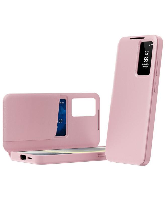 Housse Samsung Galaxy S25 Edge avec fenêtre intelligente et porte-cart