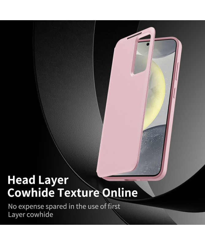 Housse Samsung Galaxy S25 Edge avec fenêtre intelligente et porte-cart