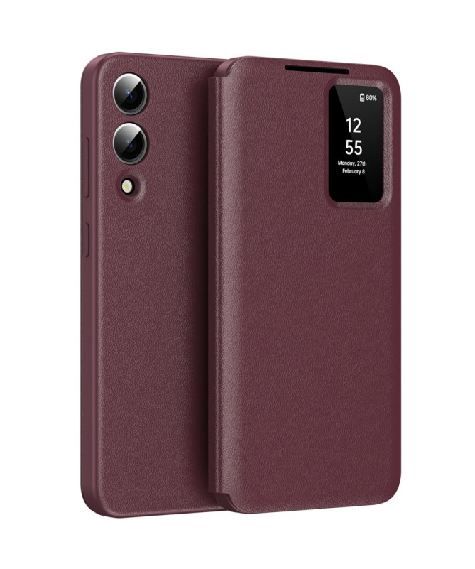 Housse Samsung Galaxy S25 Edge avec fenêtre intelligente et porte-cart