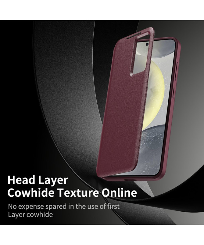 Housse Samsung Galaxy S25 Edge avec fenêtre intelligente et porte-cart