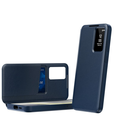 Housse Samsung Galaxy S25 Edge avec fenêtre intelligente et porte-cart