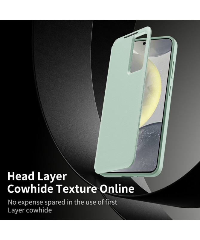 Housse Samsung Galaxy S25 Edge avec fenêtre intelligente et porte-cart