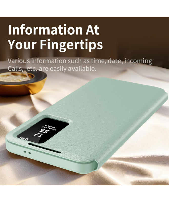 Housse Samsung Galaxy S25 Edge avec fenêtre intelligente et porte-cart
