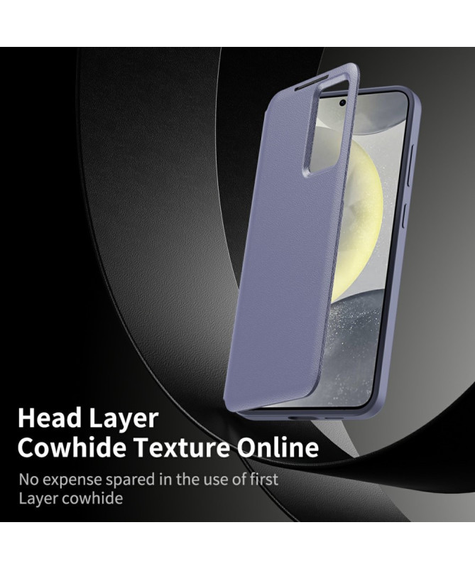 Housse Samsung Galaxy S25 Edge avec fenêtre intelligente et porte-cart