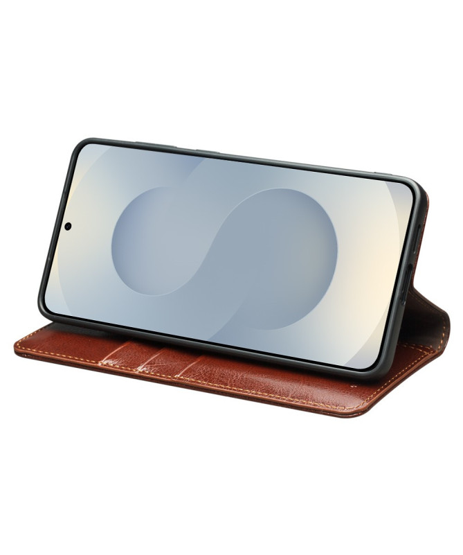 Housse Samsung Galaxy S25 Edge fait main en cuir véritable