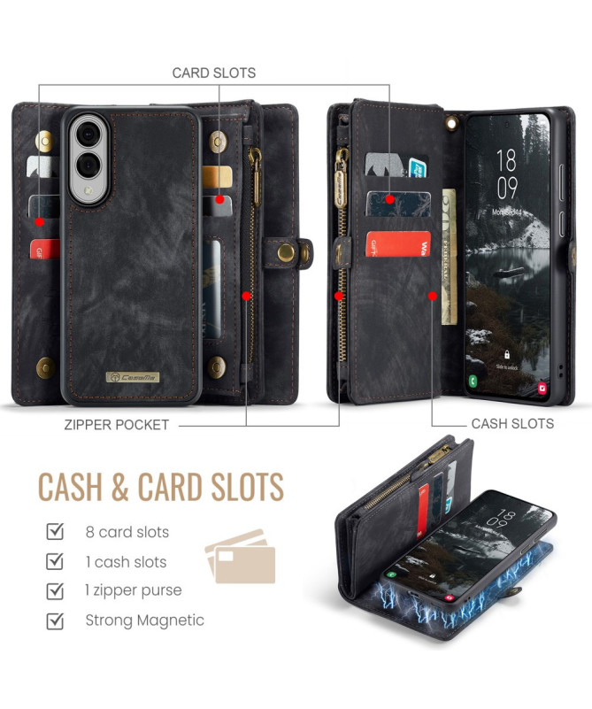 Housse et Coque magnétique 2 en 1 pour Samsung Galaxy S25 Edge