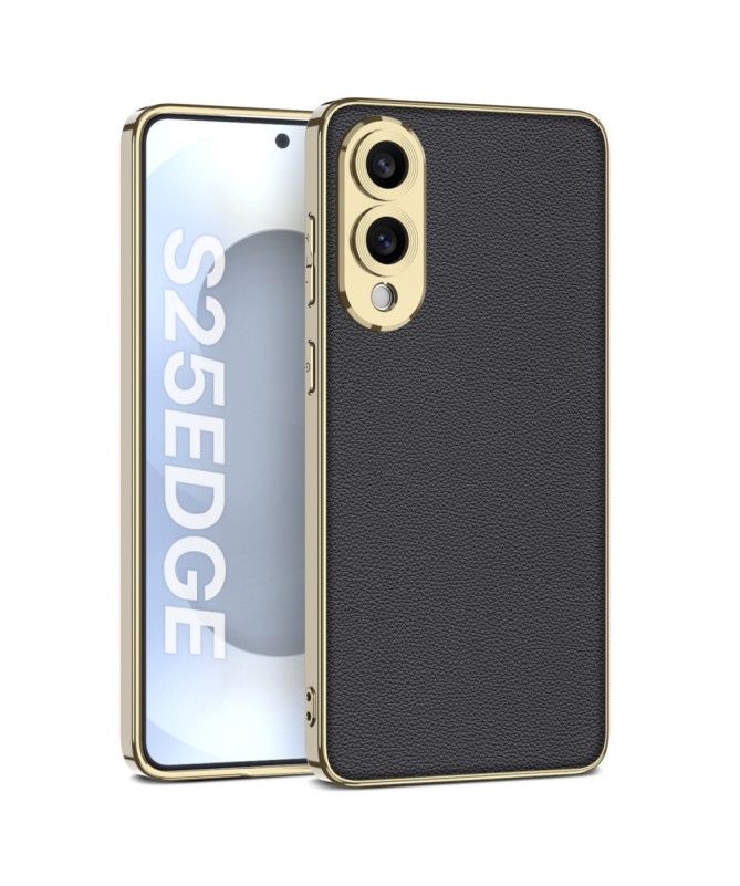 Coque Samsung Galaxy S25 Edge Finition Métal & Cuir | LINEA