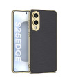 Coque Samsung Galaxy S25 Edge Finition Métal & Cuir | LINEA