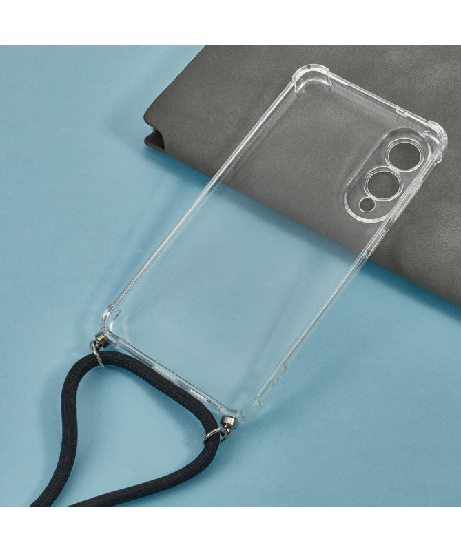 Coque Samsung Galaxy S25 Edge transparente avec cordon | Cléos