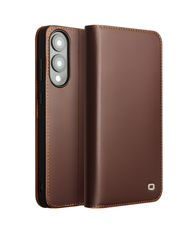 Housse Samsung Galaxy S25 Edge fait main en cuir véritable