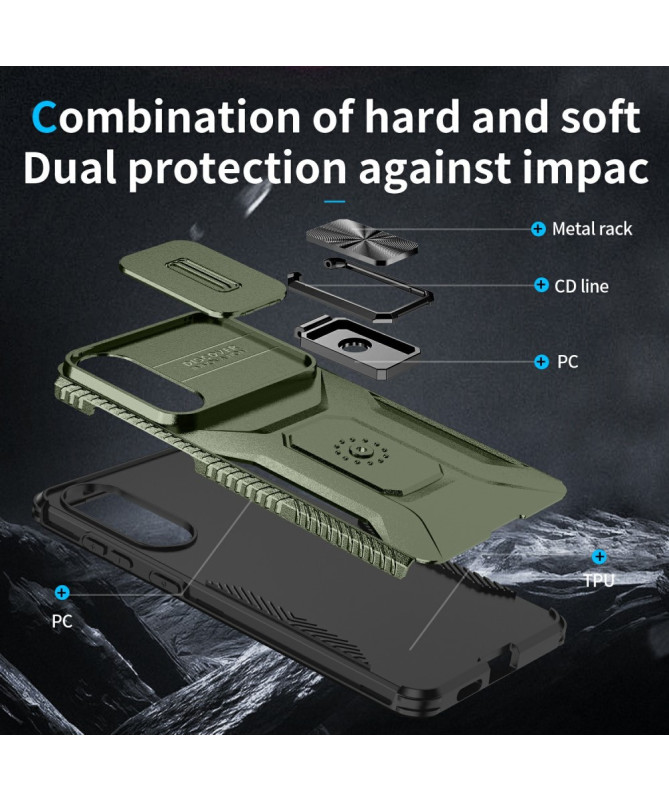 Coque Samsung Galaxy S25 Edge CamShield avec Anneau Anti-Choc