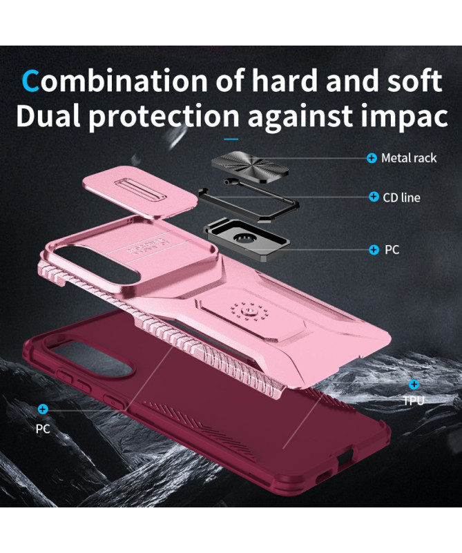 Coque Samsung Galaxy S25 Edge CamShield avec Anneau Anti-Choc