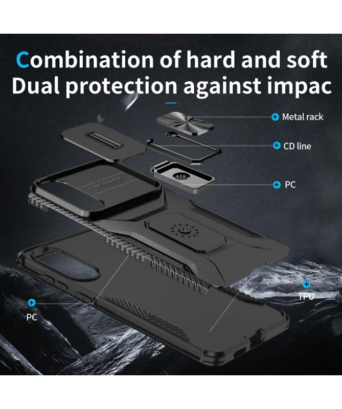 Coque Samsung Galaxy S25 Edge CamShield avec Anneau Anti-Choc