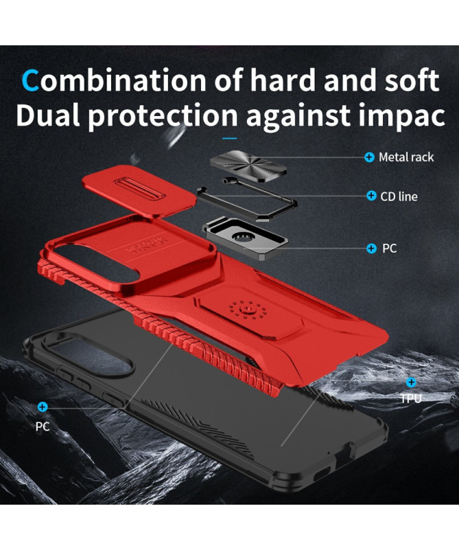Coque Samsung Galaxy S25 Edge CamShield avec Anneau Anti-Choc