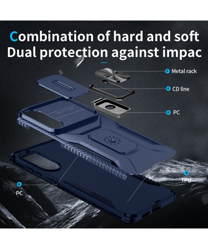 Coque Samsung Galaxy S25 Edge CamShield avec Anneau Anti-Choc