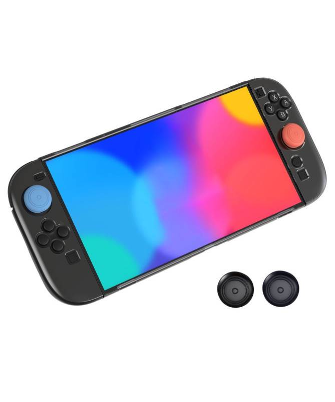 Coque Nintendo Switch 2 Transparente Grip Diamant + Joystick Caps