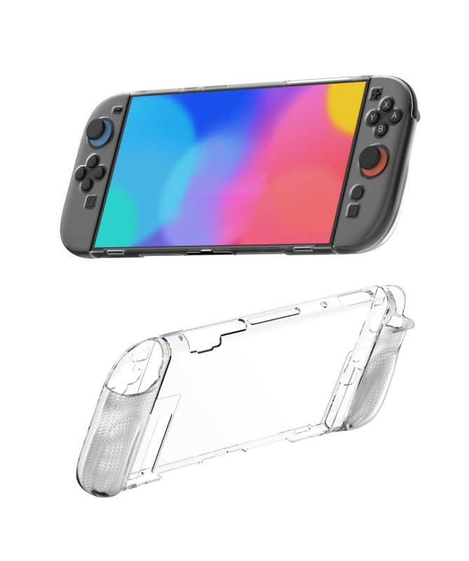 Coque Nintendo Switch 2 Transparente Grip Diamant + Joystick Caps